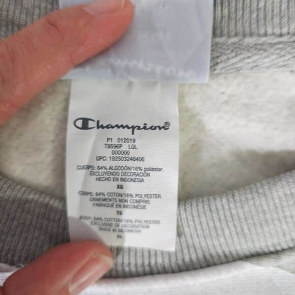 Champion XL Reverse Weave Crew Sweatshirt Heavyweight Cotton Blend XL NWT - Picture 9 of 10